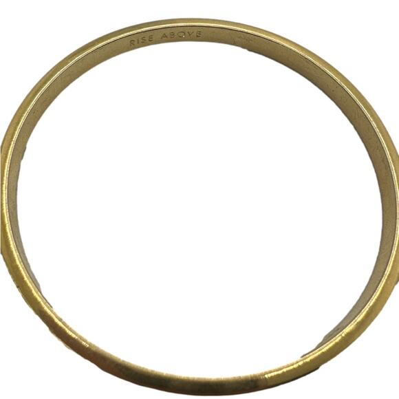 KATE SPADE New York RISE ABOVE Idiom Pink Enamel Bangle - Picture 5 of 6
